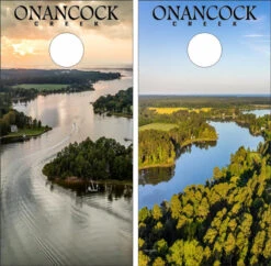 Onancock Creek Cornhole Wraps - Set Of 2