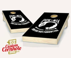 Black POW MIA Cornhole Set With Bags