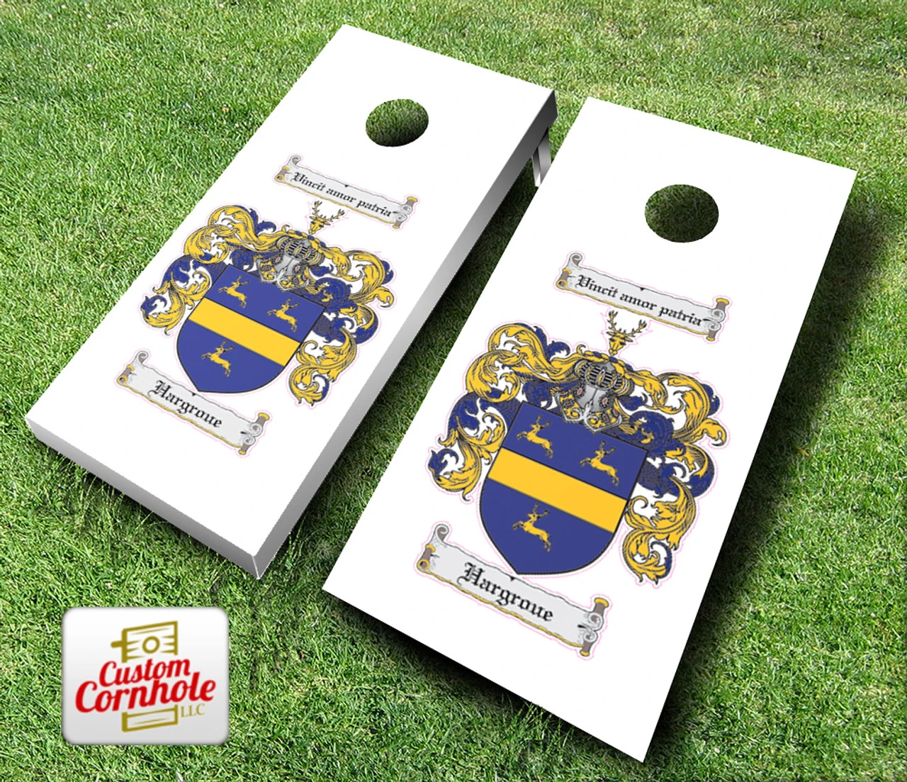 Family Crest Cornhole Set With Bags 5 Family Crest Cornhole Set With Bags - Image 3