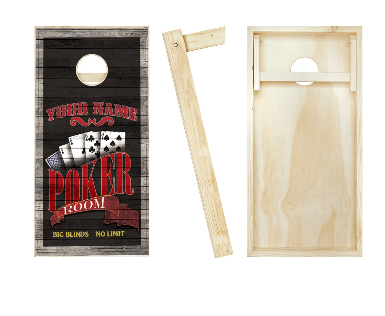 Personalized Poker Room Cornhole Set With Bags 4 Personalized Poker Room Cornhole Set With Bags - Image 2