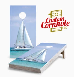 Sailboat Cornhole Set With Bags