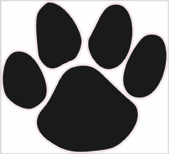 Dog Paw Cornhole Decal