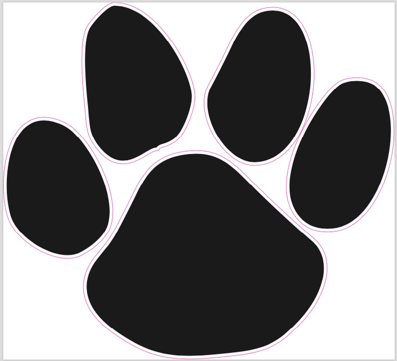 Dog Paw Cornhole Decal