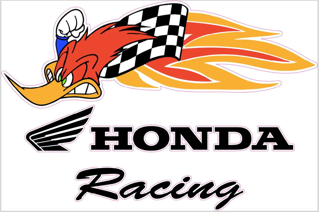 Honda Racing Woody Cornhole Decal