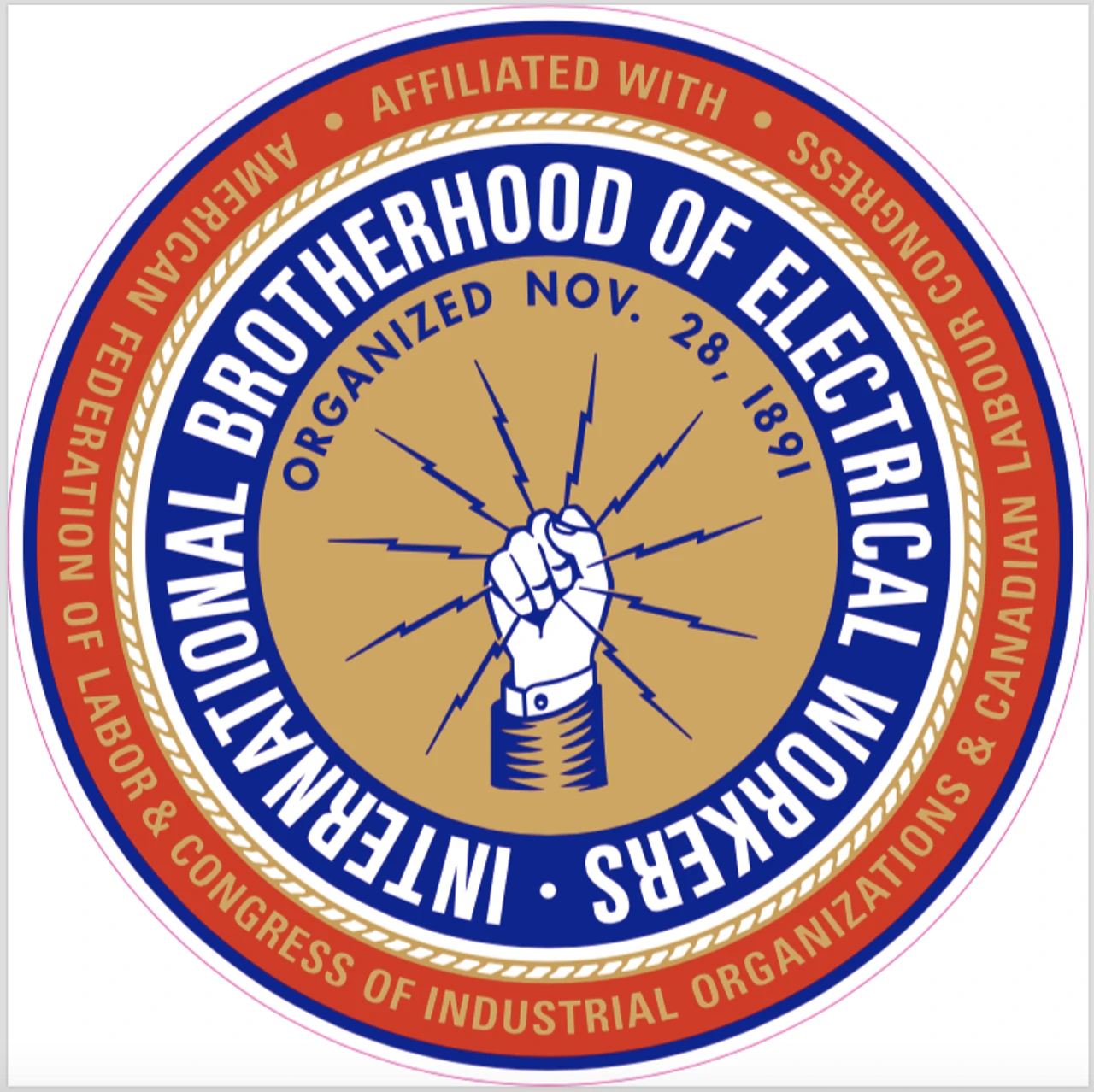 International Brotherhood Electrical Workers Cornhole Decal 3 International Brotherhood Electrical Workers Cornhole Decal