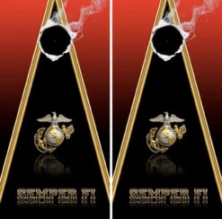 Semper Fi Cornhole Wraps - Set Of 2