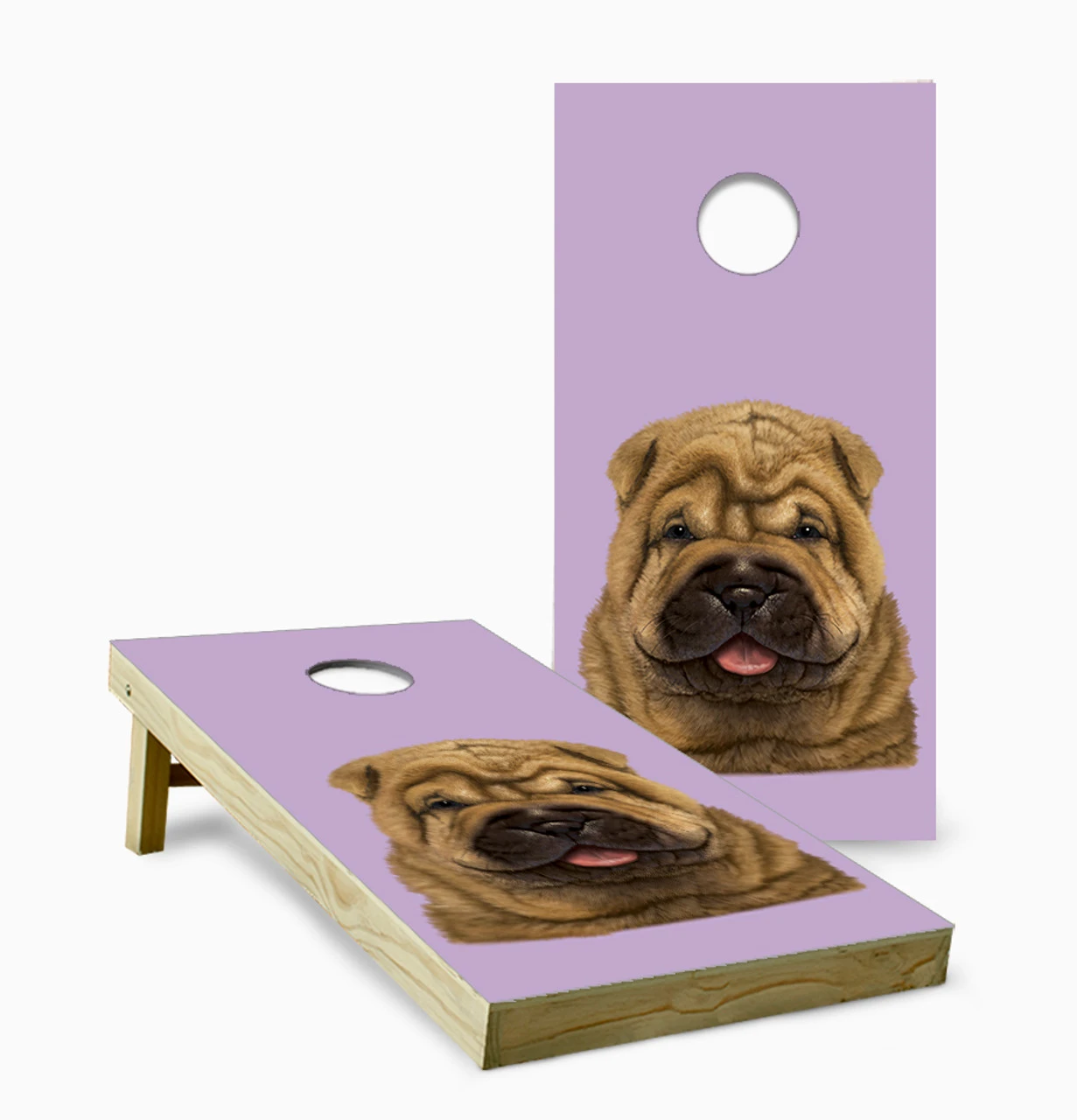 Shar Pei Puppy Cornhole Set With Bags 3 Shar Pei Puppy Cornhole Set With Bags