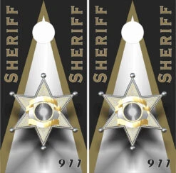 Police Badge Cornhole Wraps - Set Of 2