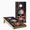 American Skull Flag Cornhole Set With Bags
