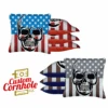 Skull Over Flag Tournament Cornhole Bags - Set Of 8