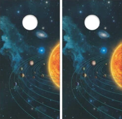 Solar System Cornhole Wraps - Set Of 2