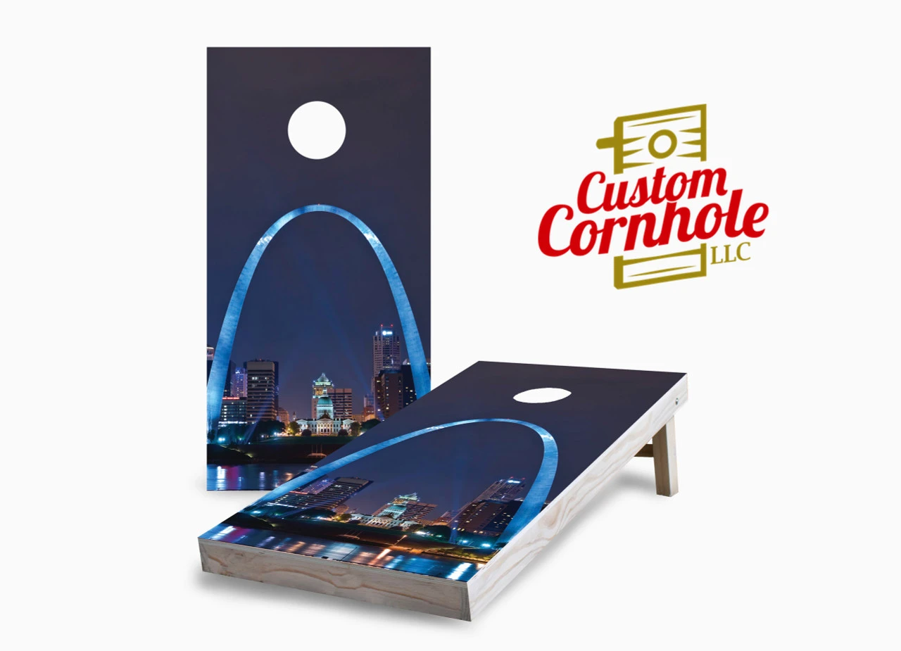 St. Louis Arch Cornhole Set With Bags 3 St. Louis Arch Cornhole Set With Bags