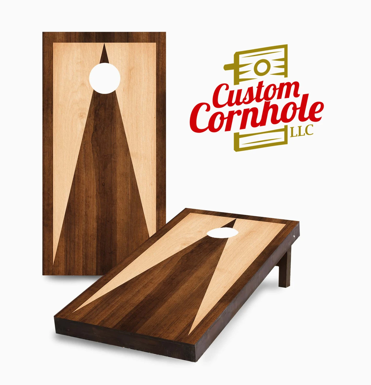 Stained Triangle Hardwood Set With Bags