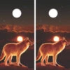 Sunset Wolf Cornhole Wraps - Set Of 2 -Best Toy Shop Sunset Wolf 74904.1706226406