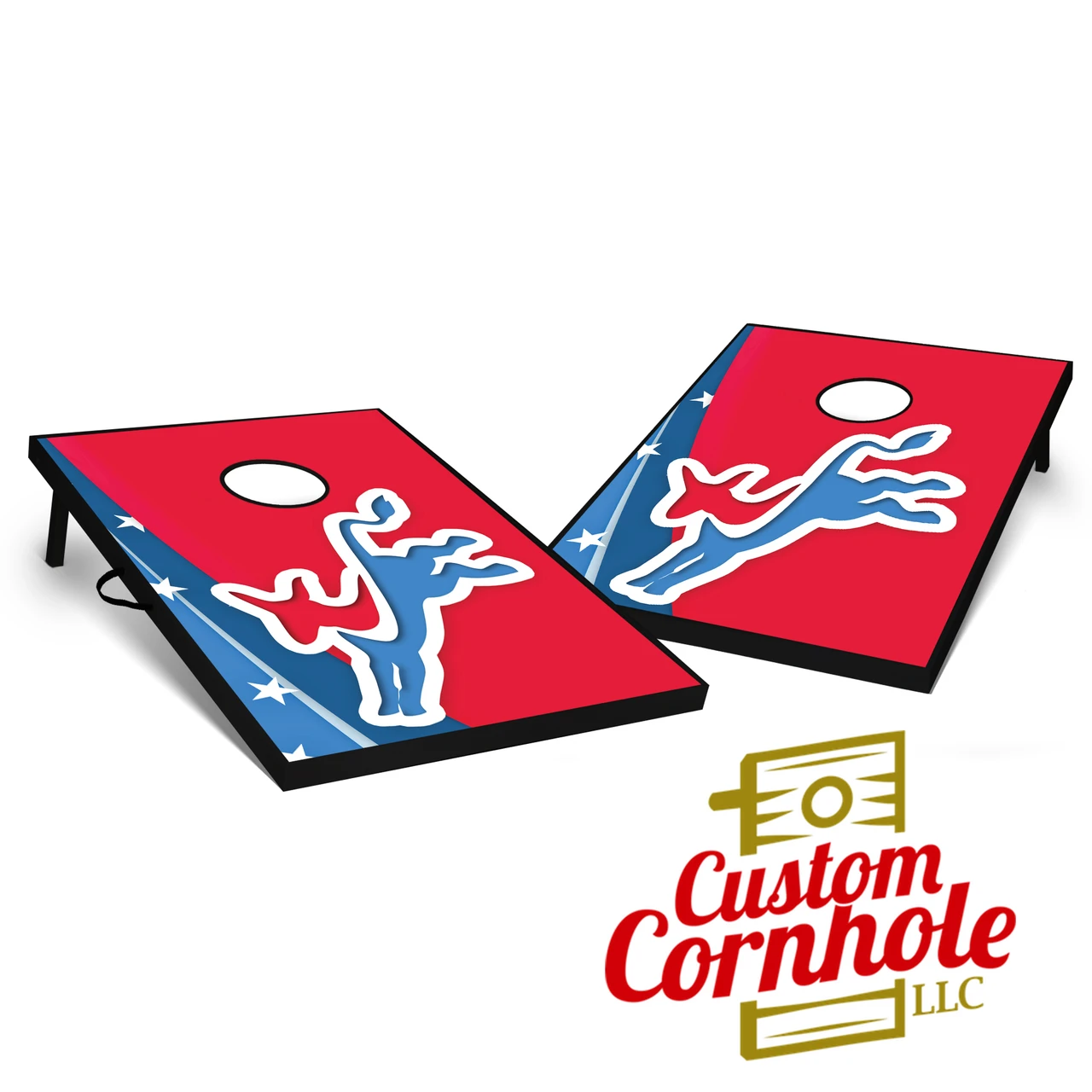 Tailgate Democrat Cornhole Set With Bags 3 Tailgate Democrat Cornhole Set With Bags