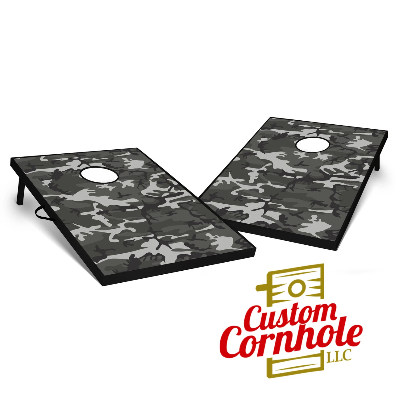 Tailgate Gray Camo Cornhole Set With Bags 3 Tailgate Gray Camo Cornhole Set With Bags