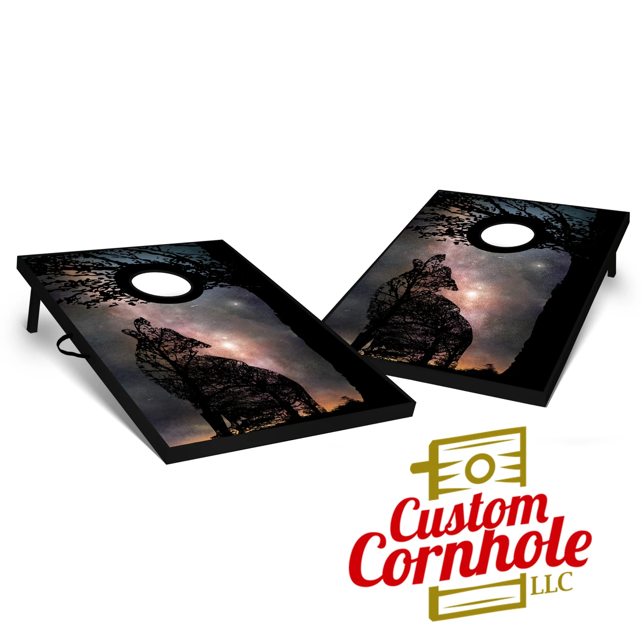 Tailgate Wolf Woods Cornhole Set With Bags 3 Tailgate Wolf Woods Cornhole Set With Bags