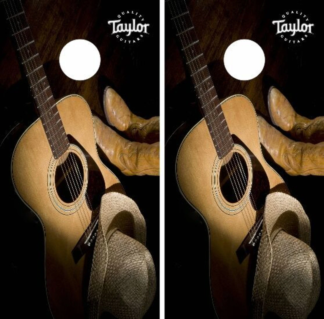 Taylor Guitar Cornhole Wraps - Set Of 2 3 Taylor Guitar Cornhole Wraps - Set Of 2