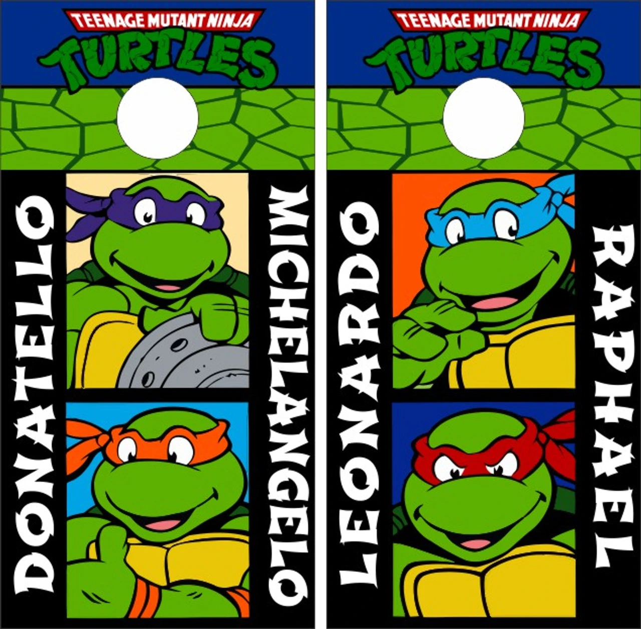 Ninja Turtles Cornhole Wraps - Set Of 2 3 Ninja Turtles Cornhole Wraps - Set Of 2