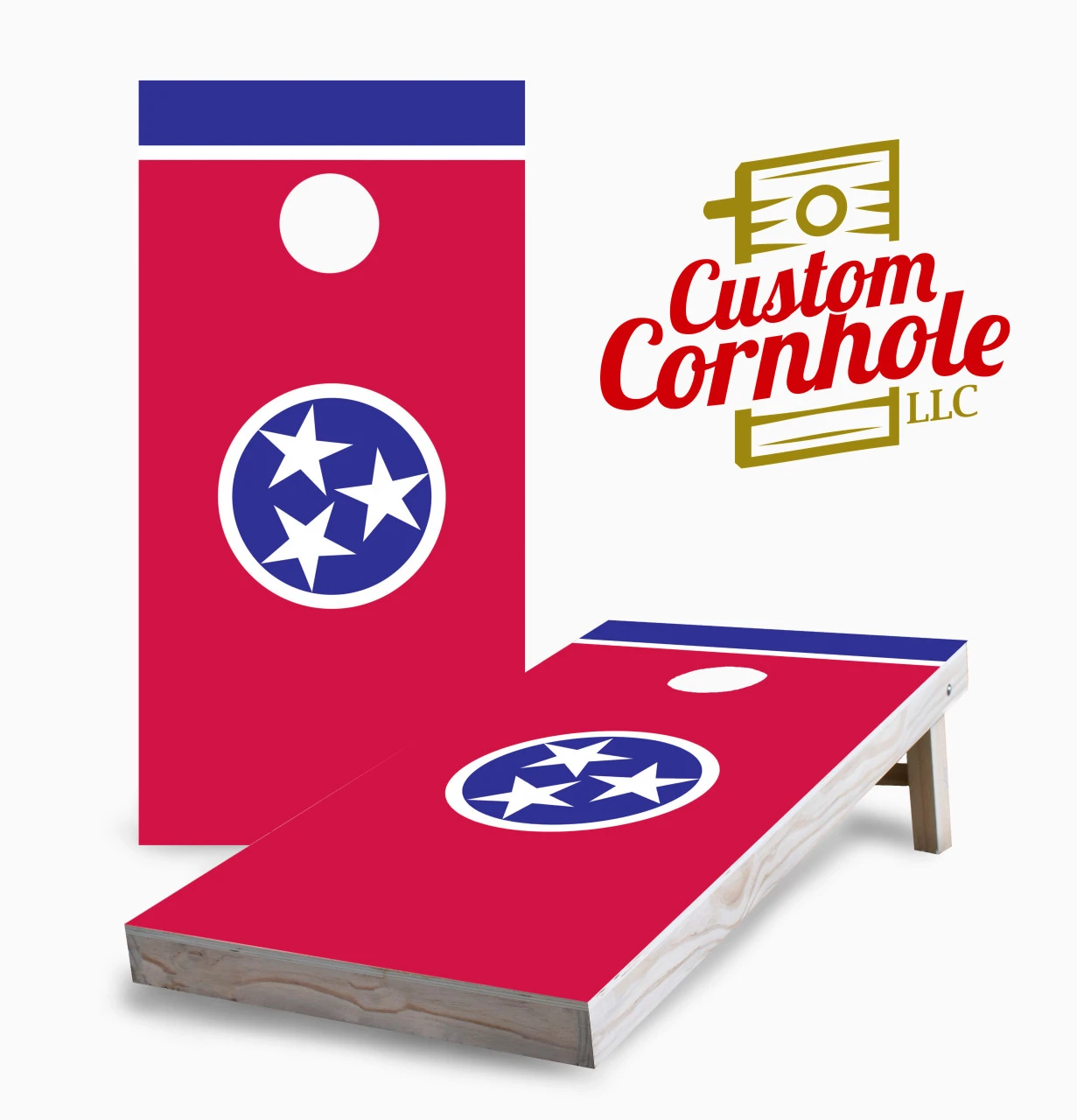 Tennessee Flag Cornhole Set With Bags 3 Tennessee Flag Cornhole Set With Bags