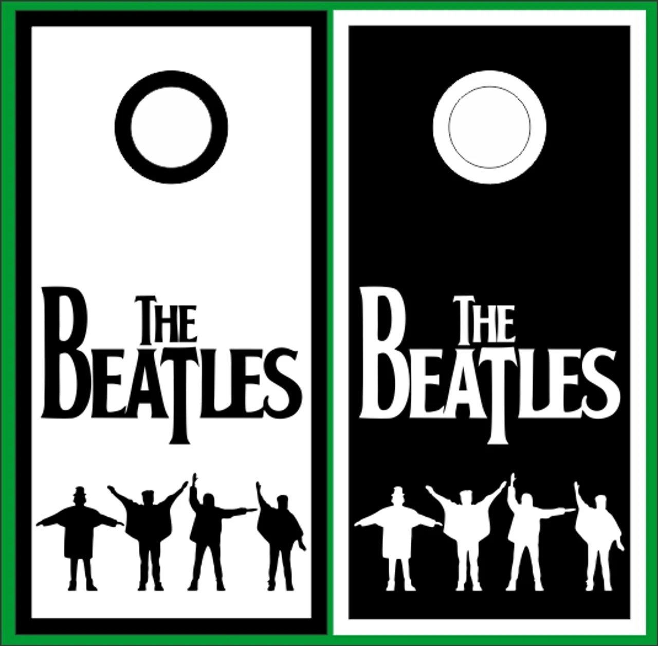 The Beatles Version 2 Cornhole Wraps - Set Of 2 3 The Beatles Version 2 Cornhole Wraps - Set Of 2