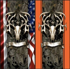 Tribal Buck Head Cornhole Wraps - Set Of 2