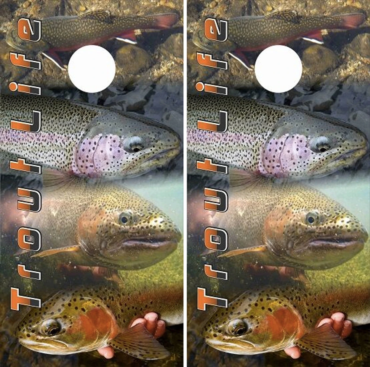 Trout Life Cornhole Wraps - Set Of 2 3 Trout Life Cornhole Wraps - Set Of 2