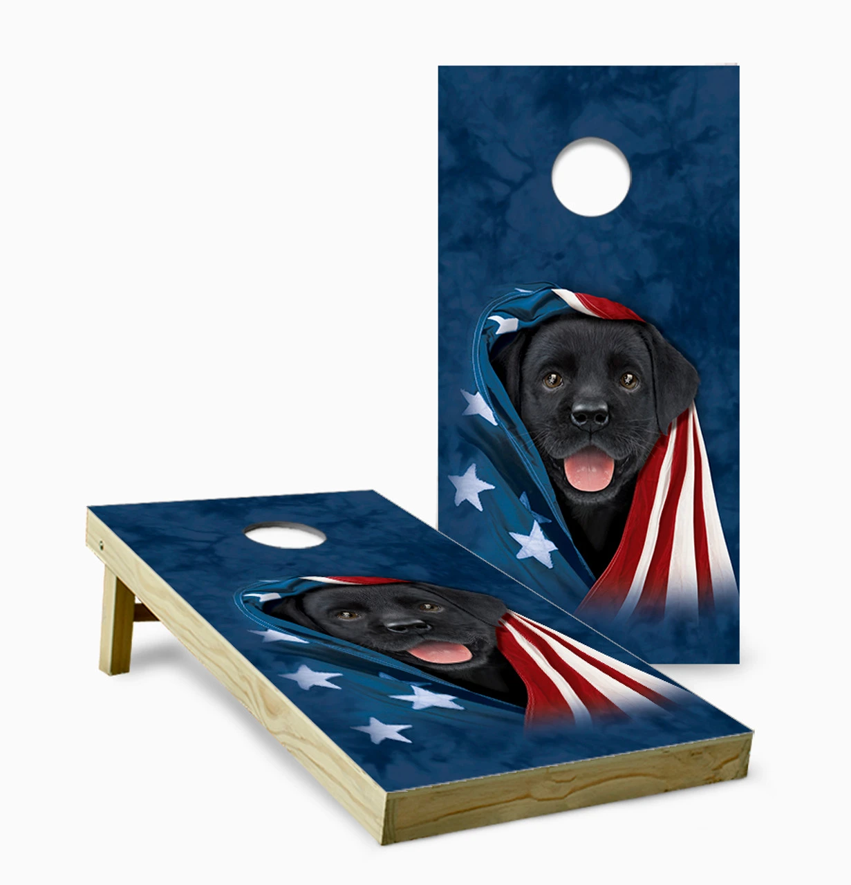 Patriotic USA Puppy Cornhole Set With Bags 3 Patriotic USA Puppy Cornhole Set With Bags