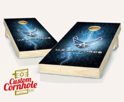 US Air Force Lightning Cornhole Set With Bags