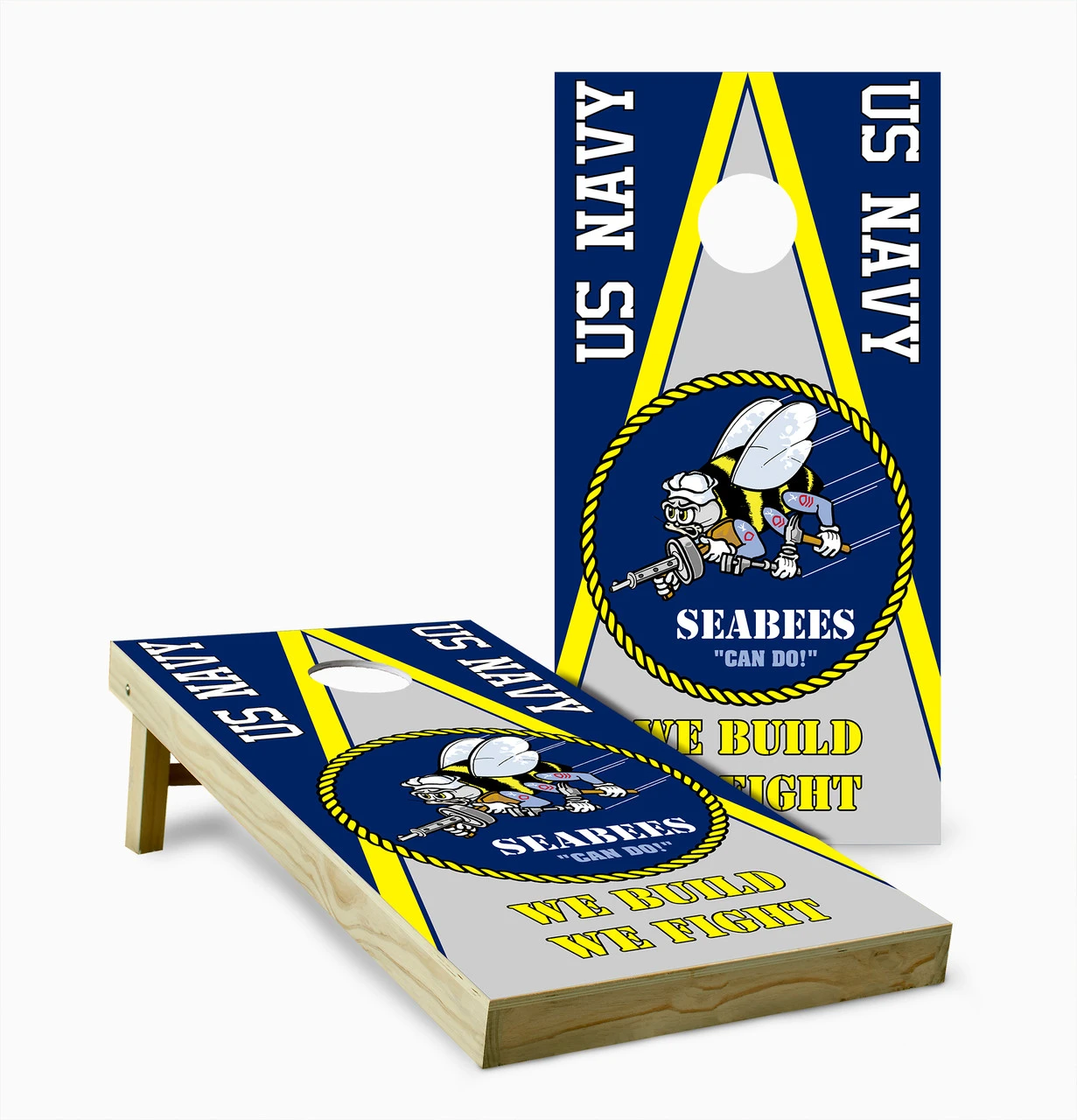 US Navy Seabees Cornhole Set With Bags 3 US Navy Seabees Cornhole Set With Bags