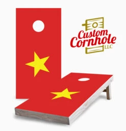Vietnamese Flag Cornhole Set With Bags