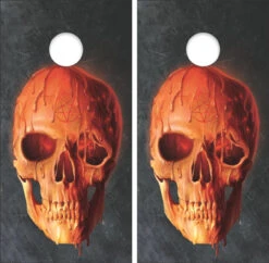 Wax Skull Cornhole Wraps - Set Of 2