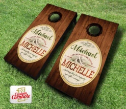 Wedding Emblem Rustic Cornhole Set With Bags -Best Toy Shop Wedding Emblem Rustic Cornhole Set 73496.1485984079