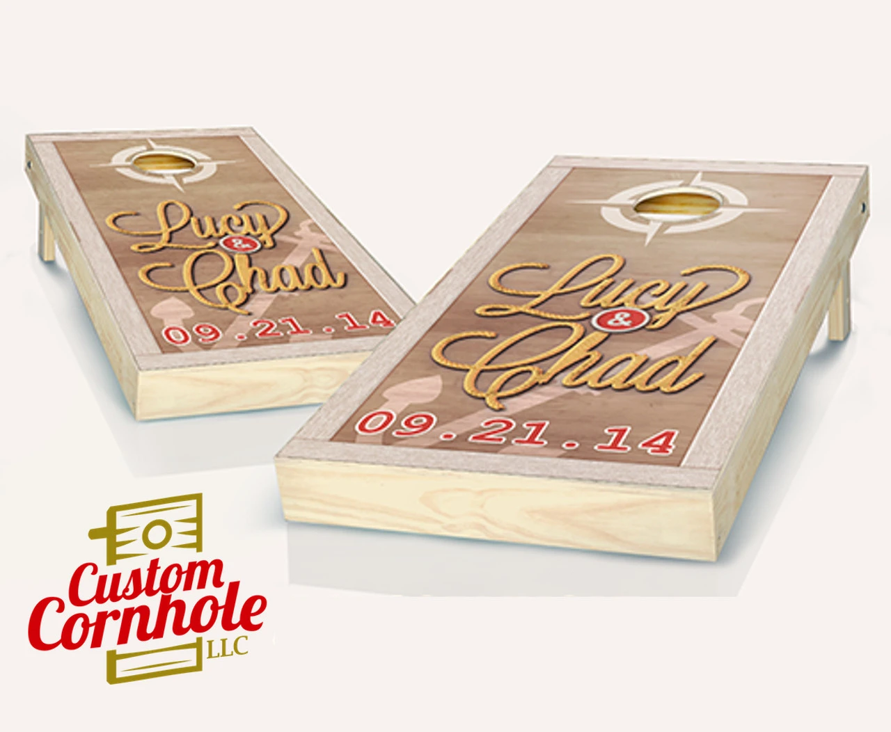 Nautical Wedding Knot Cornhole Set With Bags