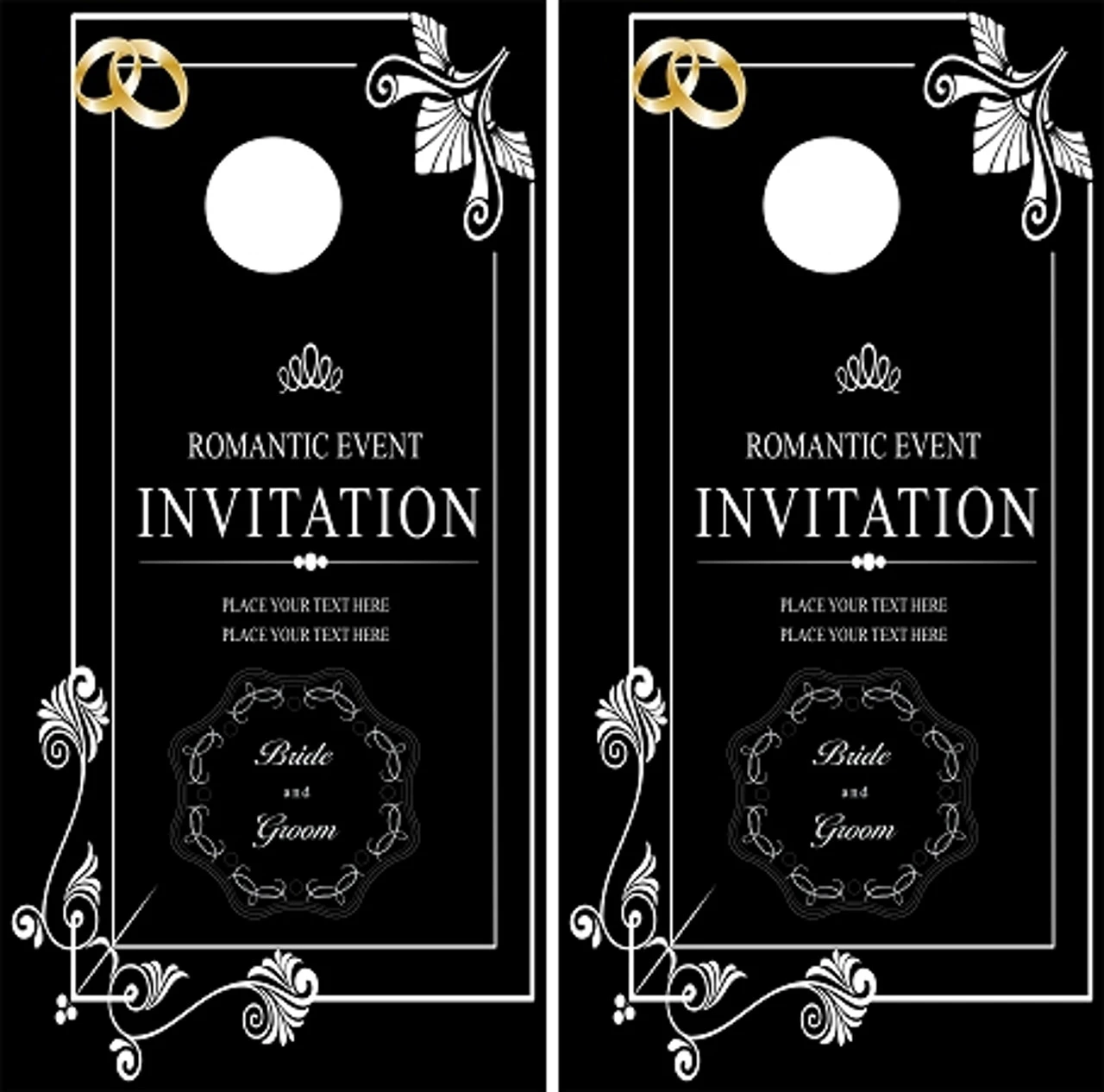Wedding Cornhole Wraps Version 1 - Set Of 2 3 Wedding Cornhole Wraps Version 1 - Set Of 2
