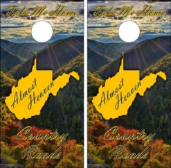 West Virginia Version 2 Cornhole Wraps - Set Of 2