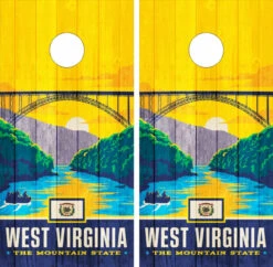 West Virginia Version 3 Cornhole Wraps - Set Of 2