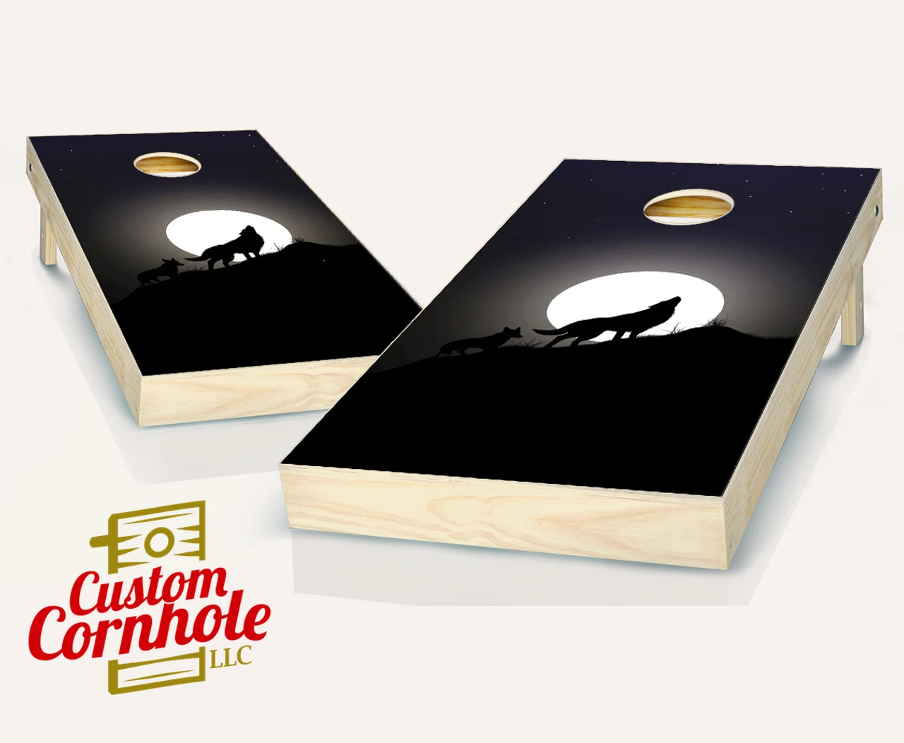 Wolf Cornhole Set With Bags 3 Wolf Cornhole Set With Bags