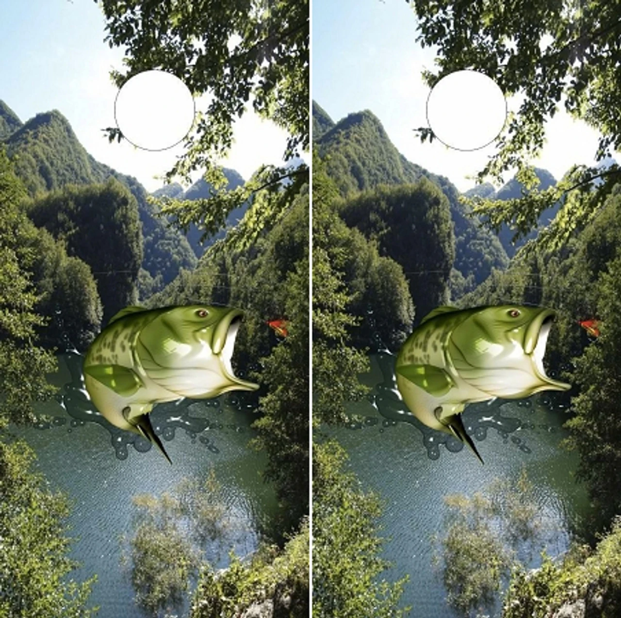 Largemouth Bass Cornhole Wraps - Set Of 2 3 Largemouth Bass Cornhole Wraps - Set Of 2