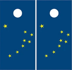 State Cornhole Wraps - Find Your State - Set Of 2 -Best Toy Shop alaska state flag cornhole game l 88057.1394072727