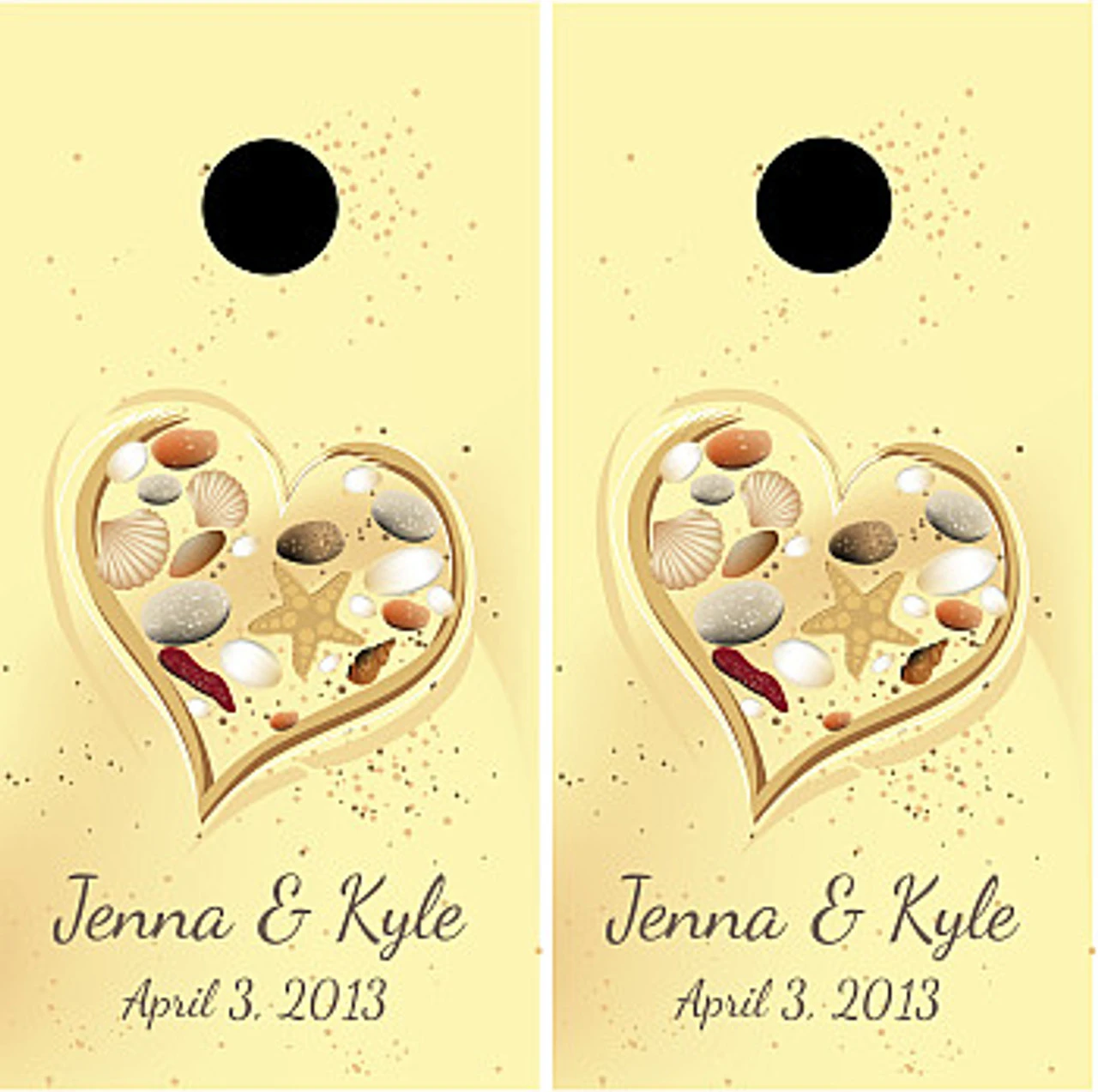 Beach Wedding Cornhole Wraps - Set Of 2 3 Beach Wedding Cornhole Wraps - Set Of 2