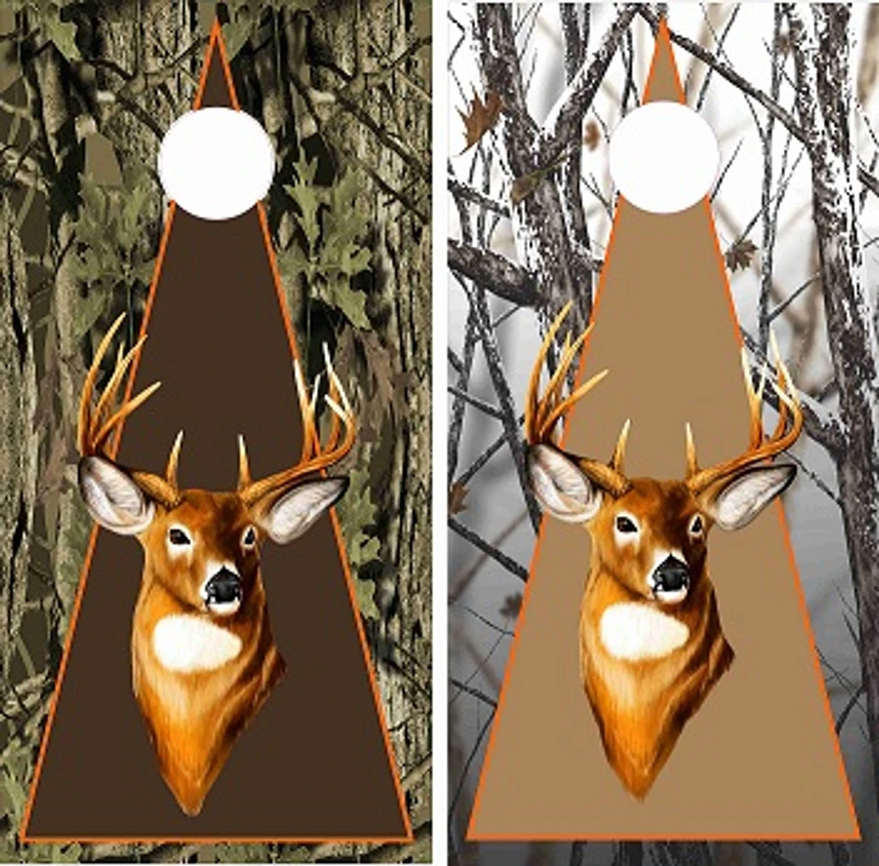 Triangle Deer Cornhole Wraps - Set Of 2 3 Triangle Deer Cornhole Wraps - Set Of 2