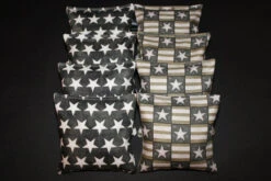 Patriotic Rustic Vintage Stars And Stripes Cornhole Bags - Set Of 8