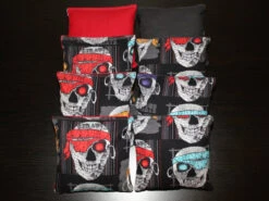 Skeleton Biker Cornhole Bags - Set Of 8