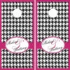 Wedding Houndstooth Cornhole Wraps - Set Of 2