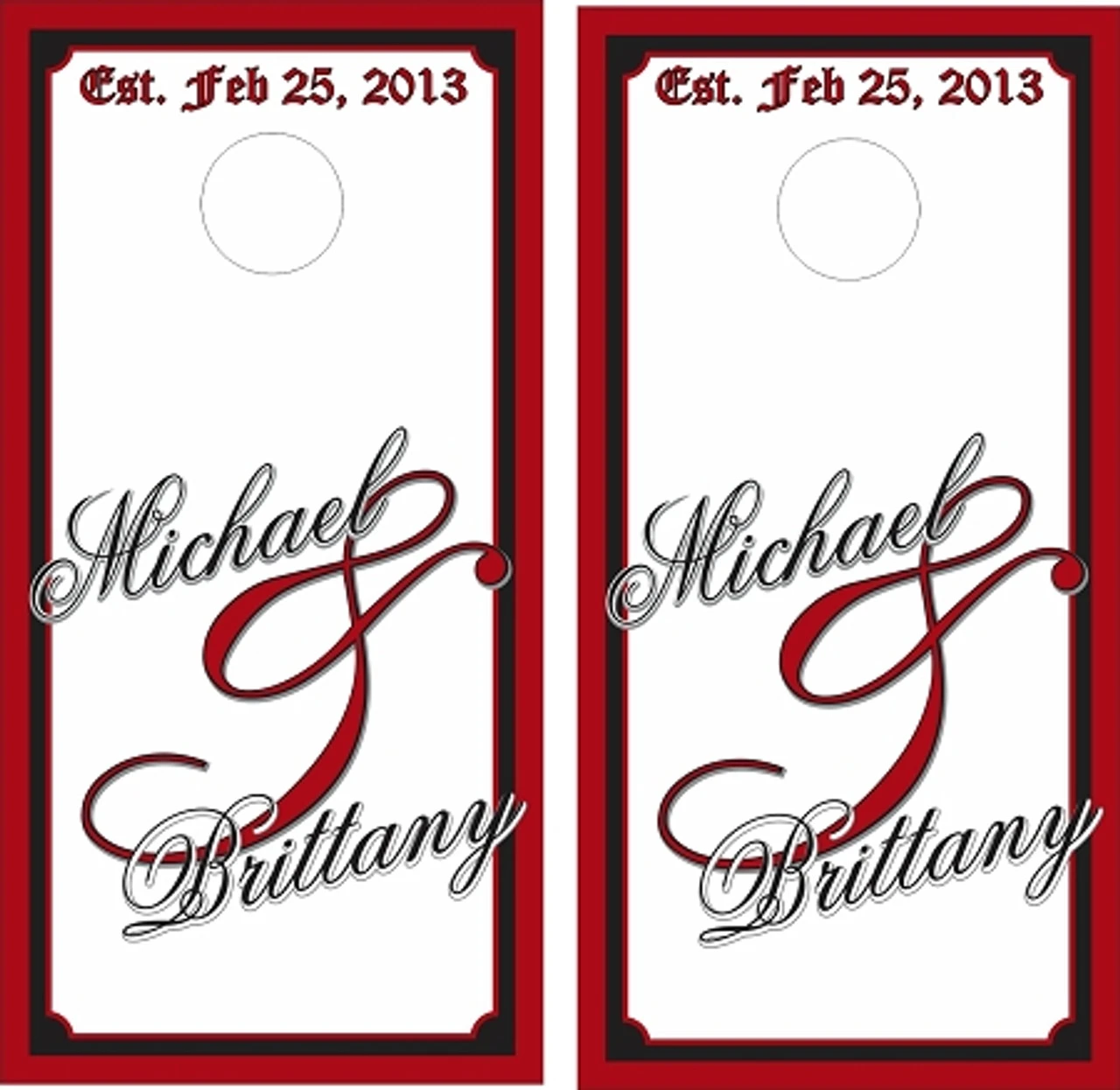 White Wedding Cornhole Wraps - Set Of 2 3 White Wedding Cornhole Wraps - Set Of 2