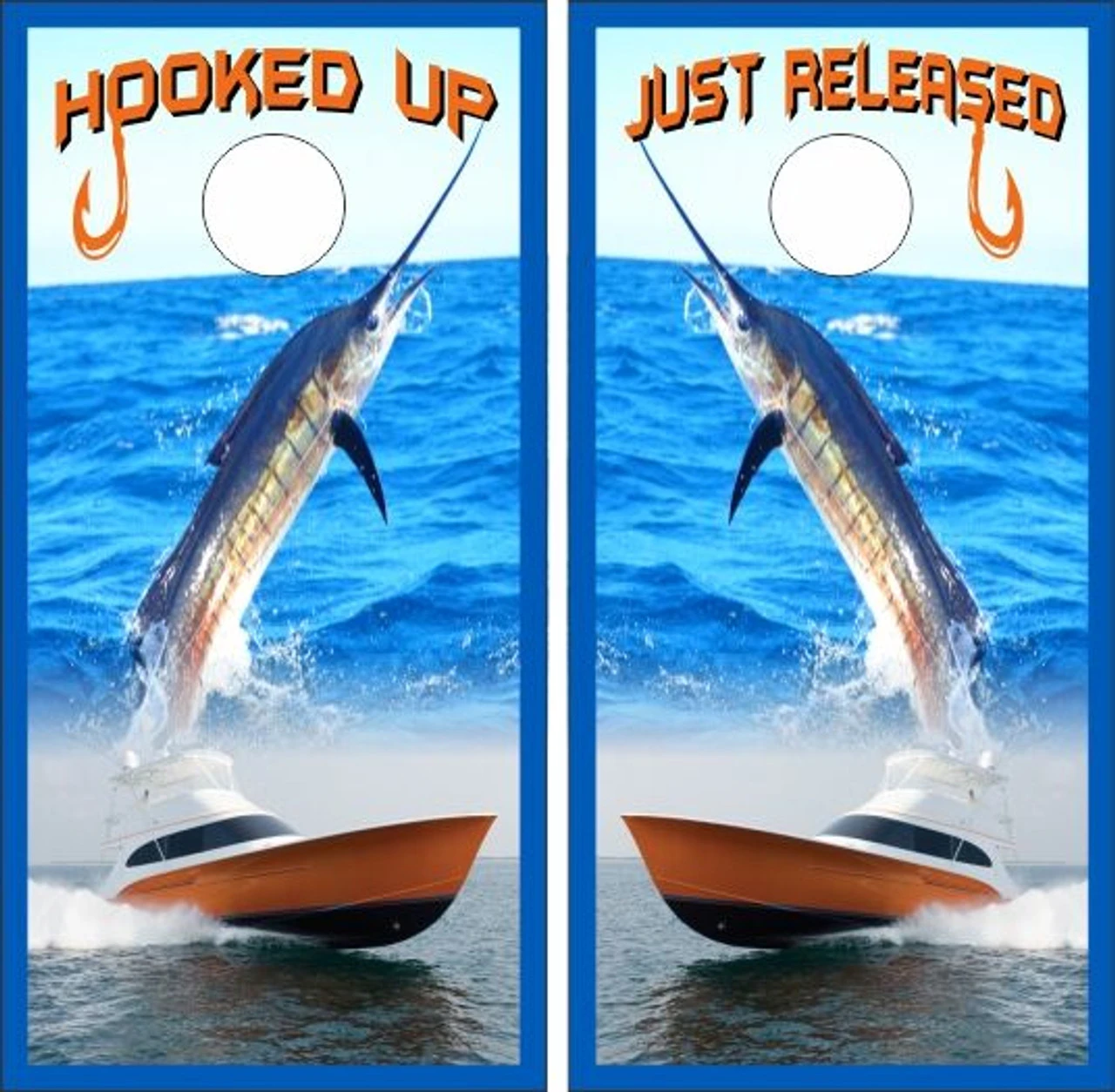 Hooked Up Cornhole Wraps - Set Of 2 3 Hooked Up Cornhole Wraps - Set Of 2