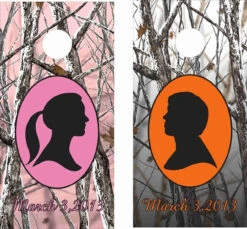 Wedding Camo Cornhole Wraps - Set Of 2