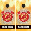 Personalized Fire Department Cornhole Wraps - Set Of 2 2 Personalized Fire Department Cornhole Wraps - Set Of 2 -Best Toy Shop personalized firefighter cornhole wraps l 42822.1394066234