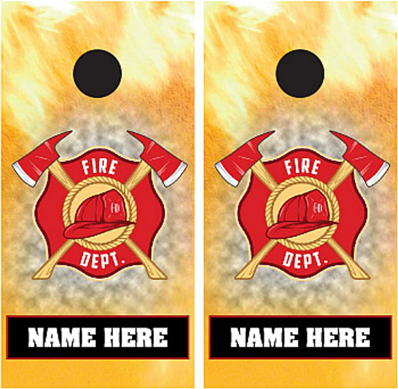Personalized Fire Department Cornhole Wraps - Set Of 2 3 Personalized Fire Department Cornhole Wraps - Set Of 2